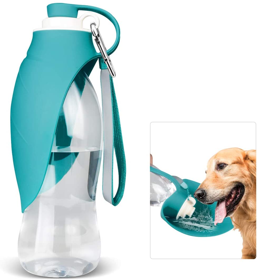 KUTKUT Dog Water Bottle for Outdoor Walking | Pet Water Dispenser Feeder Container Portable with Drinking Cup Bowl Outdoor Hiking, Travel for Puppy, Dogs, Cats (580 ml)-feeding essentials-kutkutstyle